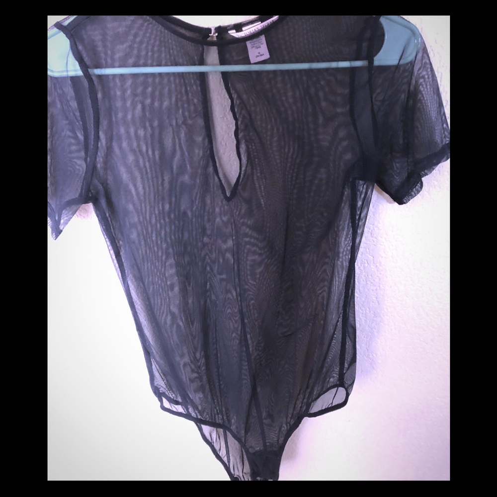 All mesh short sleeve bodysuit. Get it gurl